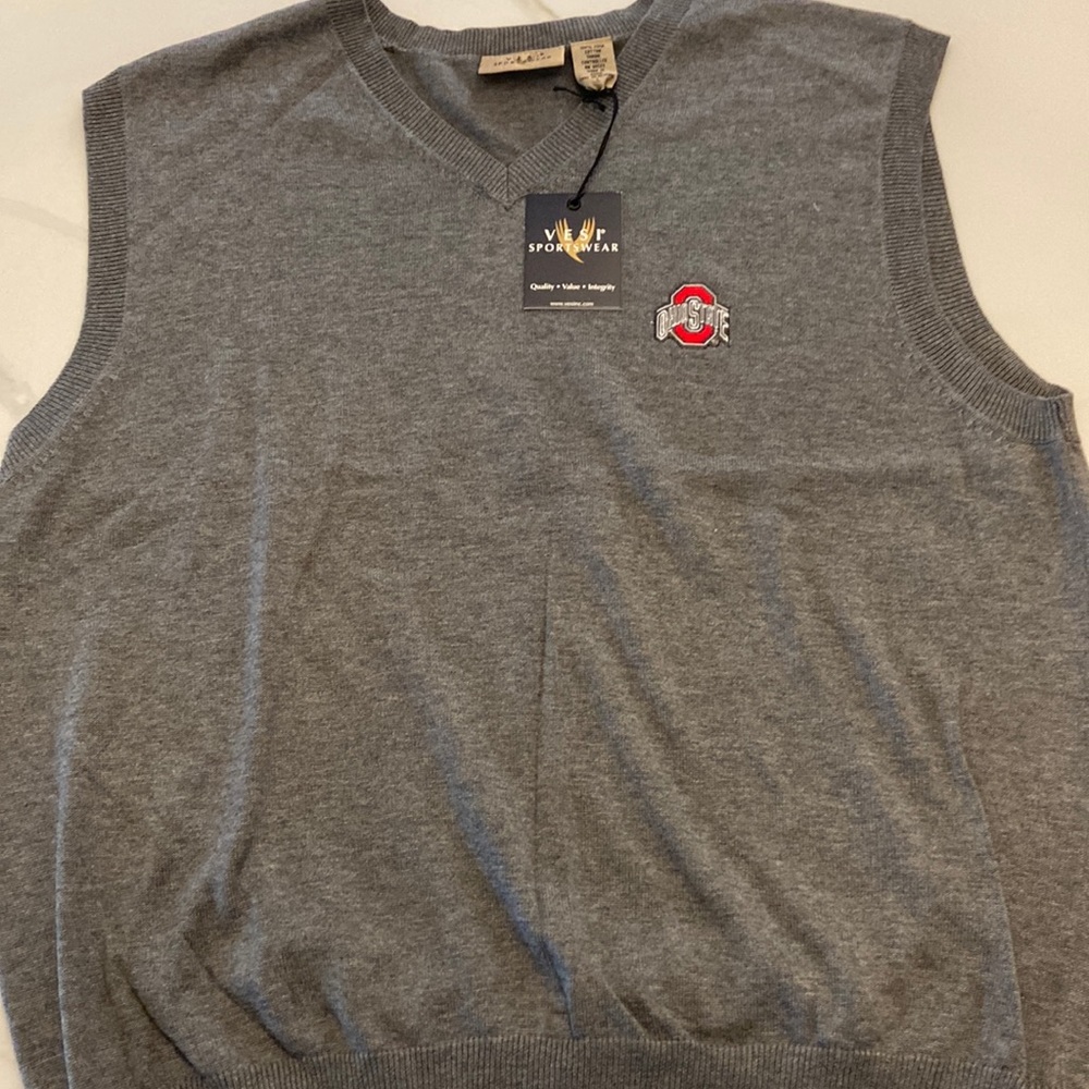 Men’s Ohio state sweater vest size large NWT